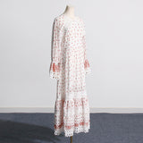 Bohemian Dress French Vintage Style Slightly Flared Dress
