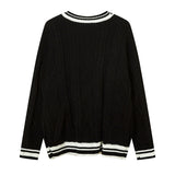 Women Sweater College Style Letter Badge