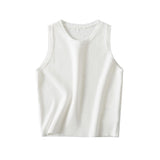Women Vest Solid Color Knitted Slim Sleeveless
