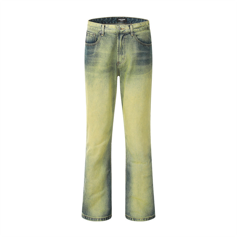 Men Jeans Retro Distressed Loose Casual