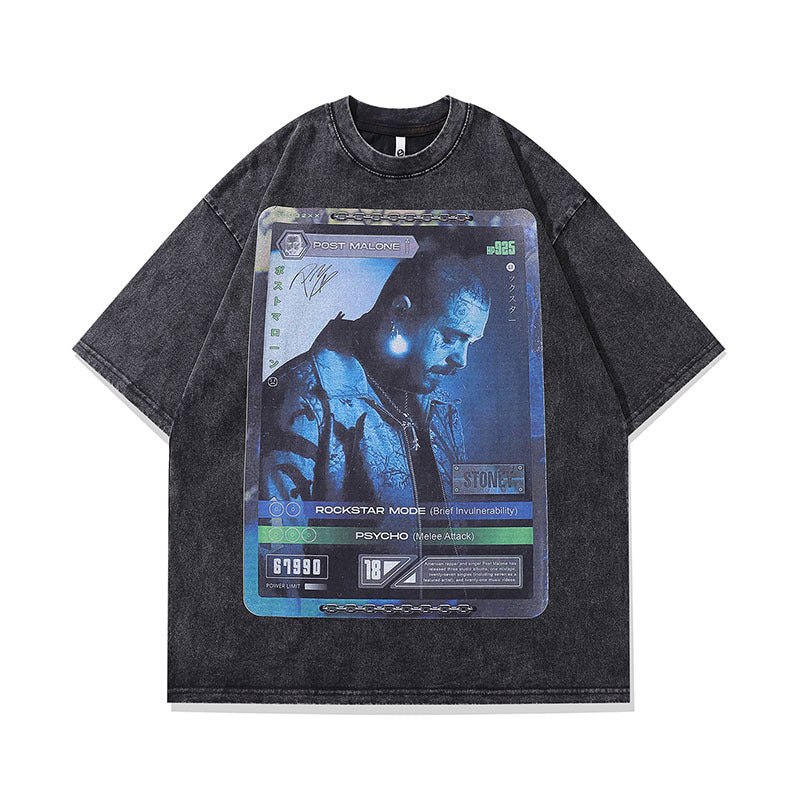 Men T-Shirt Rapper Portrait Printing Vintage
