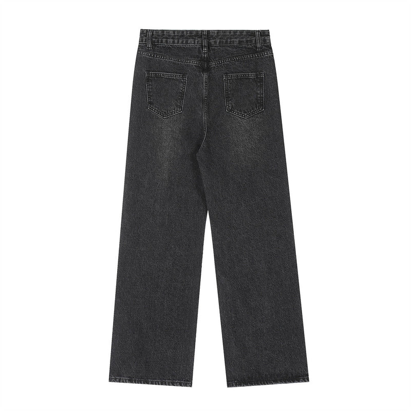 Men Jeans Unique Design Star Pattern Stitching