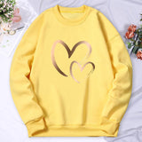Love Pattern Printing Women'S Sweatshirt Simple Comfortable