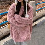 Women Pullover Sweater Thickened Thermal Knitting
