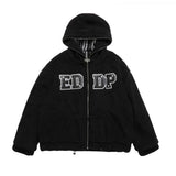 Men Cotton Padded Jacket Coat Double-Sided Wear Berber Fleece Cotton Coat Men's Winter Loose Cotton Coat Coat
