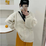 Women Knitted Cardigan Loose Thick Sweater