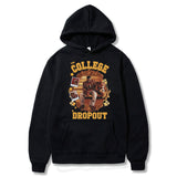College Dropout Hoodie Kanye West Music Album Printed Sweats