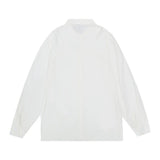 Men Long Sleeve T Shirt Men's Spring and Autumn Loose and Simple Embroidery Cardigan Shirt