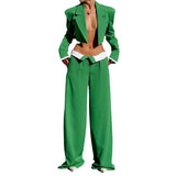 Women Co-Ords Autumn and Winter Green Women's Clothing