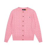 Ralph Lauren Knitted sweaters ruff pony standard twist wool crew neck knitted cardigan