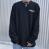 Fog Fear of God Essentials T Shirt Double Line Floral Long Sleeve High Street Loose Couple Bottoming Shirt Men