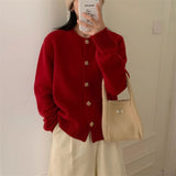 Women Knitted Diamond Cropped Sweater Coat