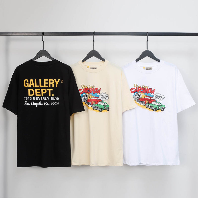 Gallery Dept T Shirts Men's Car Painted Print Loose