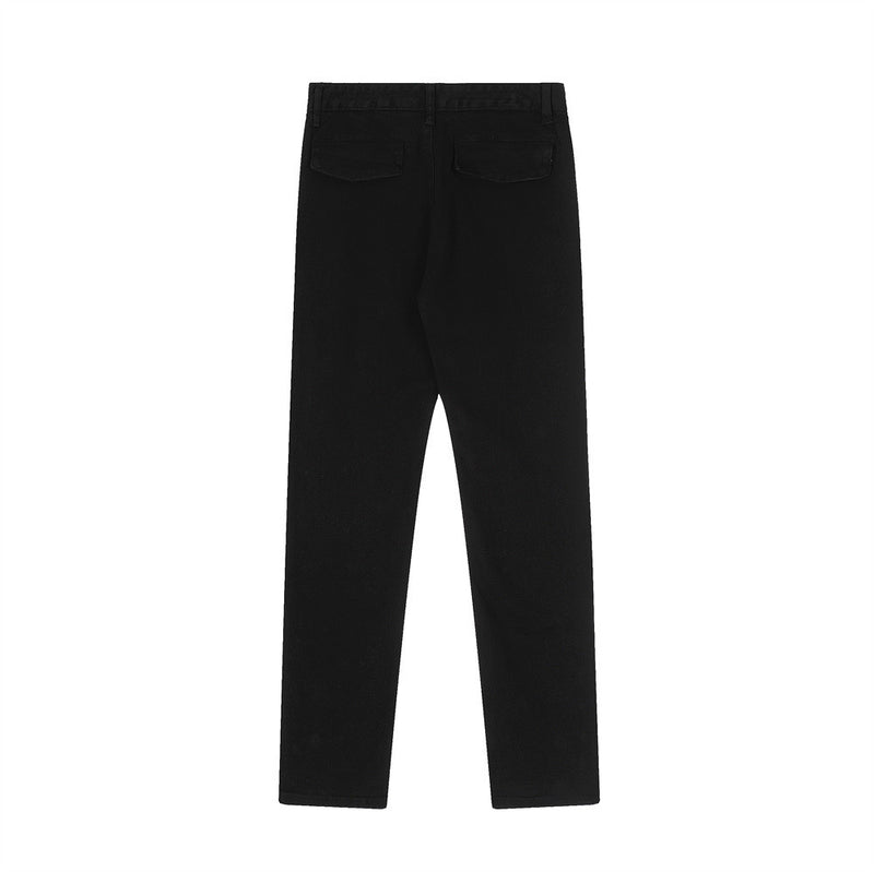 Men Jeans slim fit casual versatile zipper slits