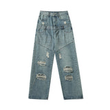 Men Jeans Make Old Ripped Punk Loose
