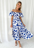 Women Dress Fashion Puff Sleeve Dress