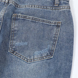 Men Jeans Cut Ripped Punk Loose