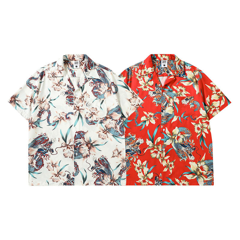 Short Sleeve Shirt Hawaii Vacation Loose Leisure All-Matching