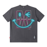 Men T-Shirt Smiling Face Print Loose