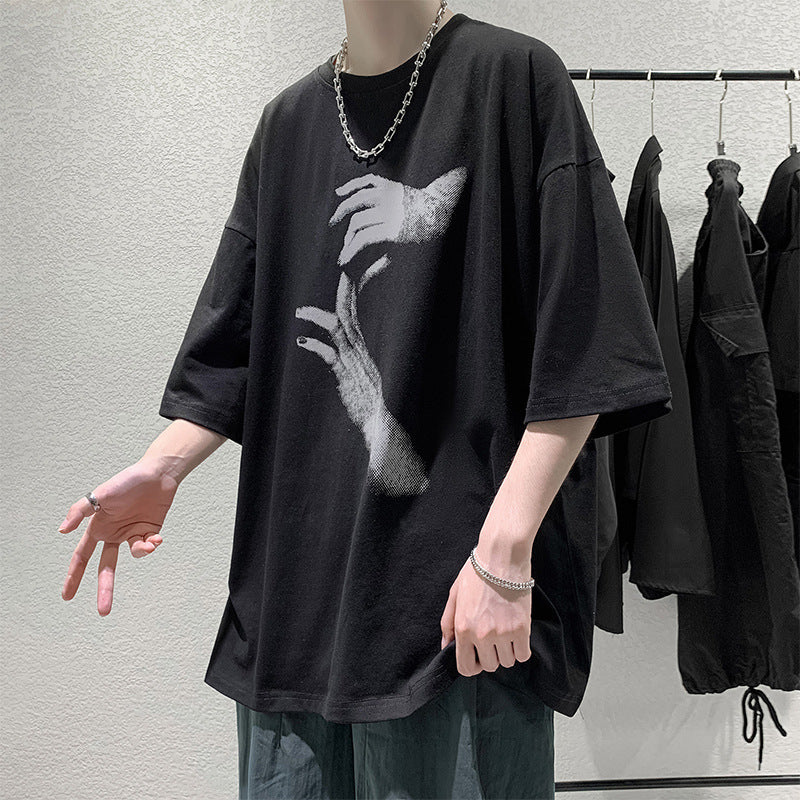 Men's T Shirt Trendy Loose Student Summer