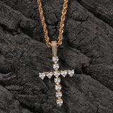Jewelry Light Luxury Love Zircon Cross Pendant Necklace Personality Crosses Spectrum St. Valentine's