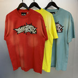 Hellstar T Shirt Vintage Old Loose Casual Short Sleeve T-Shirt