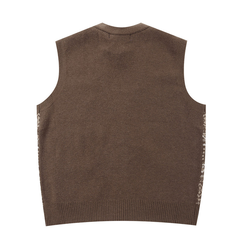 Men Sweater V-neck Cardigan Sweater Loose