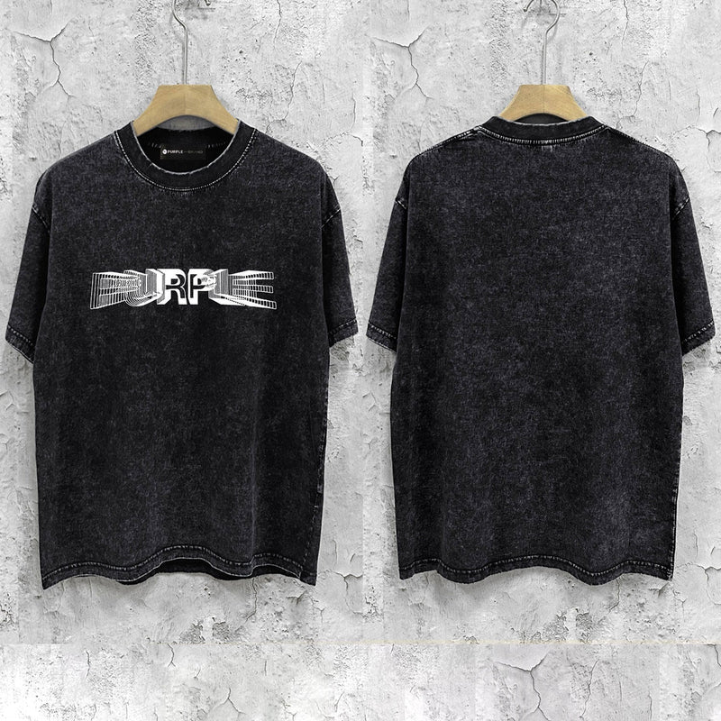 Purple Brand Distressed T Shirts Short Sleeve