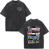 Rapper Chris Brown Big Face Graphic Vintage Washed T-Shirts