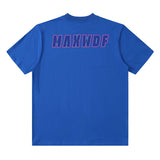 Men T-Shirt Oversize Letter Print Heavy Short Sleeve Loose