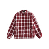 Unisex Coat Plaid Warm Cotton Jacket Loose