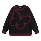 Women Sweater Butterfly Graffiti Knitted All-Matching Leisure