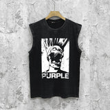 Purple Brand Distressed Tank T Shirts Distressed Sleeveless T-shirt Vest