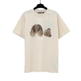 Palm Angle T Shirts Teddy Bear Printed Loose Couple