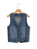 Women Vest Sleeveless Slim Fit Figure Flattering Vest