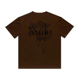 Amiri T Shirt Printed Casual Hip Hop round Neck Short Sleeve T-shirt