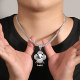 Jewelry Donkey Flower Pendant Shine Micro Zircon Male Female Animal Spectrum Far East