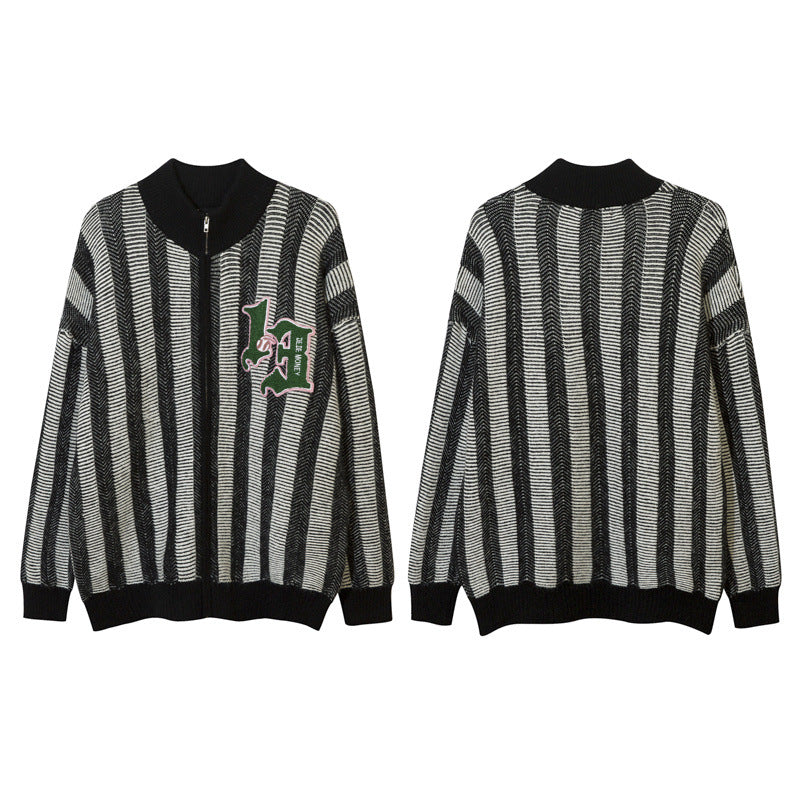 Women Sweater Vintage Stripe Sweater