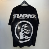 Hellstar T Shirt Vintage Old Loose Casual Short Sleeve T-Shirt