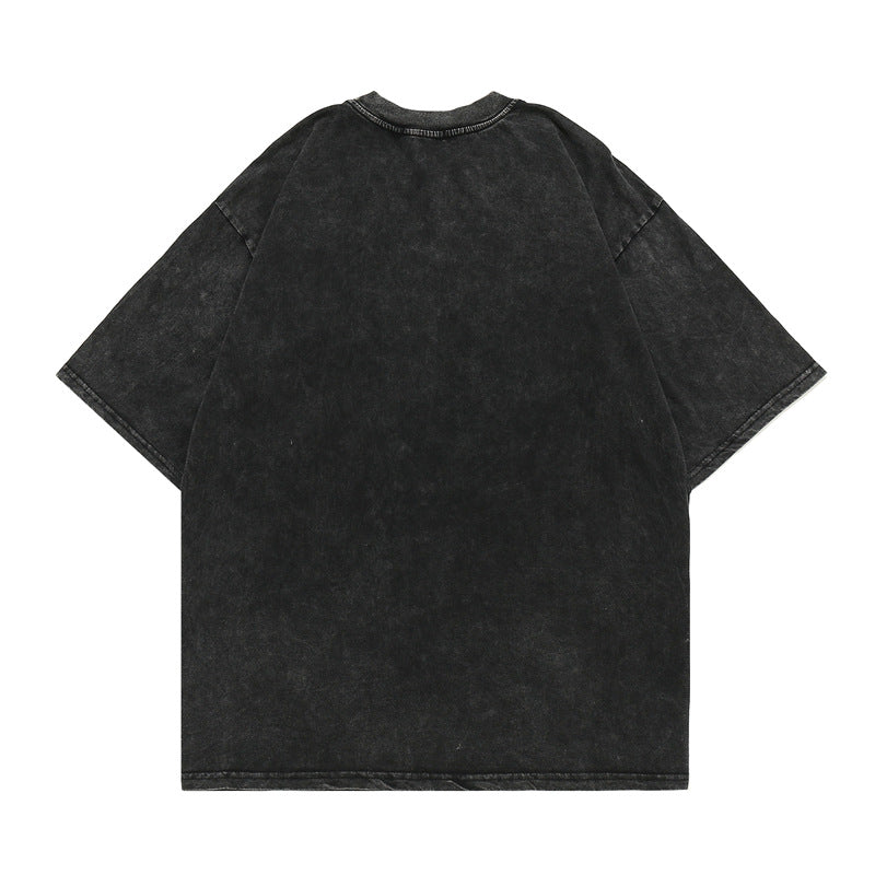 Men T-Shirt Vintage Distressed Rodman Print Loose Cotton