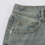Men Jeans Stitching Edging Loose All-Match