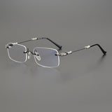 CHH Chrome Hearts Glasses Japanese Sven Versatile Handmade Frameless Retro Pure Titanium Square Glasses Frame