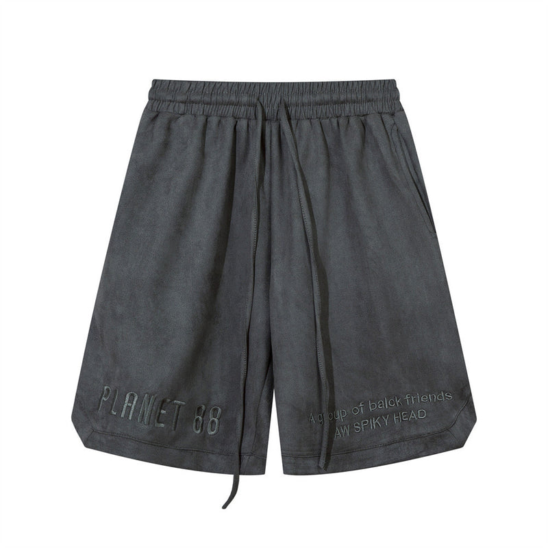 Men Shorts Loose Sports and Leisure Embroidery Summer