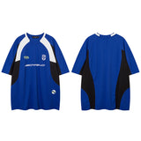 Men T-shirt Color Contrast Patchwork Soccer Uniform