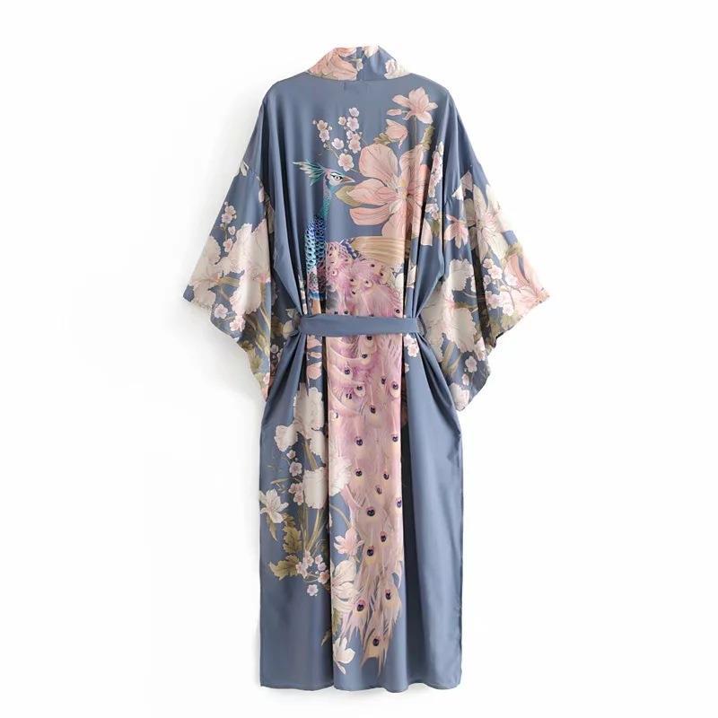 Women Trench Coat Beach Shirt Vacation Robe Sun Protection