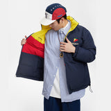 Unisex Coat Color Matching Double-Sided Wear Stand-up Collar Cotton-Padded Clothes