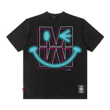 Men T-Shirt Smiling Face Print Loose