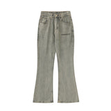 Men Jeans Bell-Bottom Pants Loose