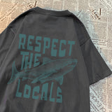 Respect The Locals Shark Printing Tshirt Breathable Street