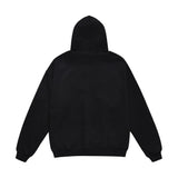 Men Fleece Lined Hoodie Autumn and Winter Hooded Sweater Male Letter Printed Long Sleeve Loose Pullover